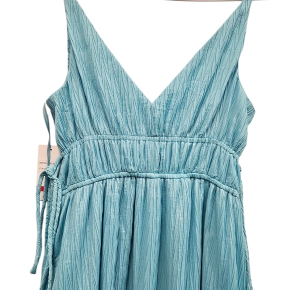 Taylor Sleeveless Maxi Dress Turquoise Side Slits NEW Prom Formal - Picture 3 of 8